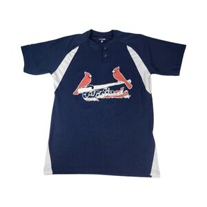 Champro Sports St Louis Cardinals Air Evac 85 Henley Baseball‎ Jersey Navy Small